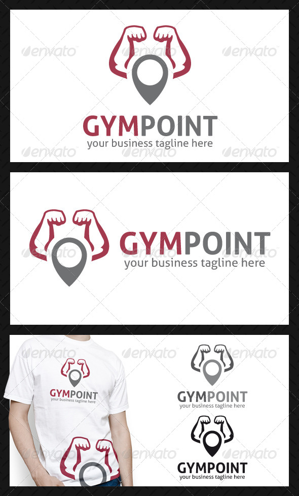 Gym Locator Logo Template - Humans Logo Templates