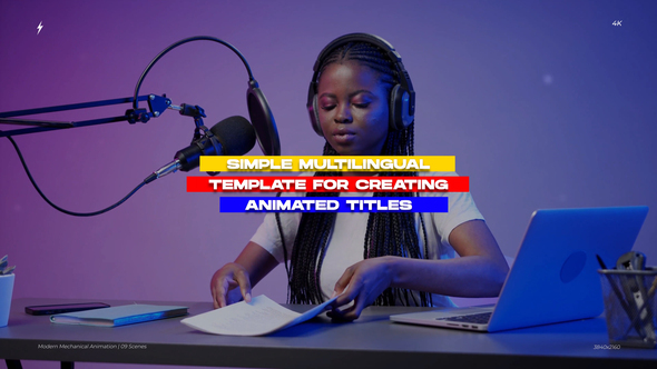 Modern Mechanical Animation | After Effects Titles template preview