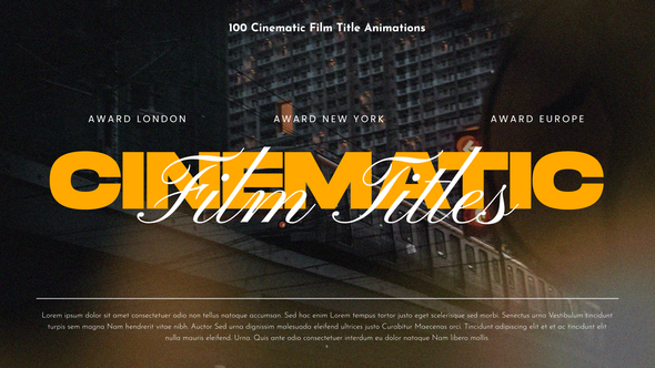100 Cinematic Titles Titles template preview