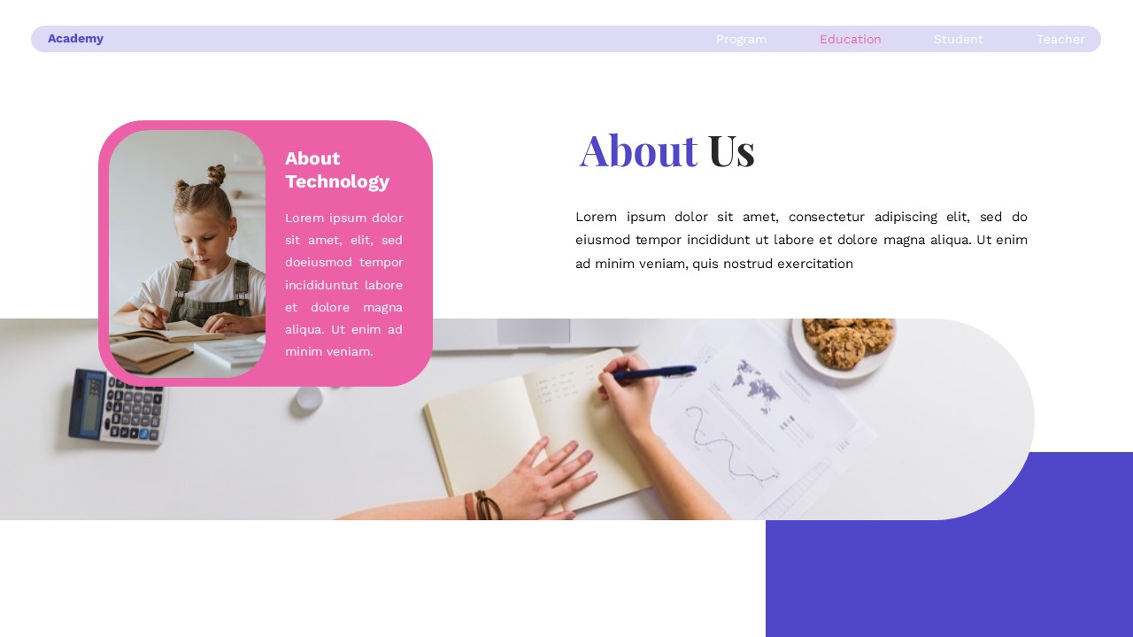 Academy - Education Google Slide Templates, Presentation Templates
