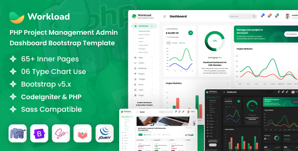 Workload - PHP Project Management Admin Dashboard Bootstrap Template by ...