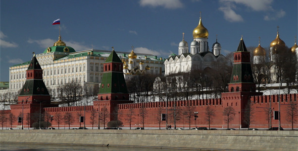 View On Moscow Kremlin And President Palace