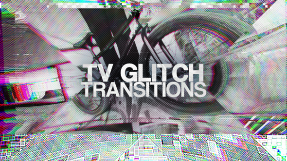 TV Glitch Transitions Elements template preview