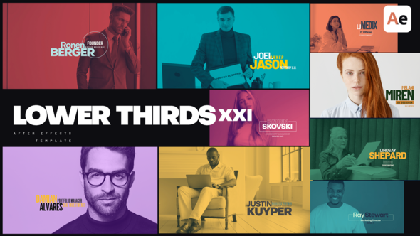 Lower Thirds XXI Titles template preview