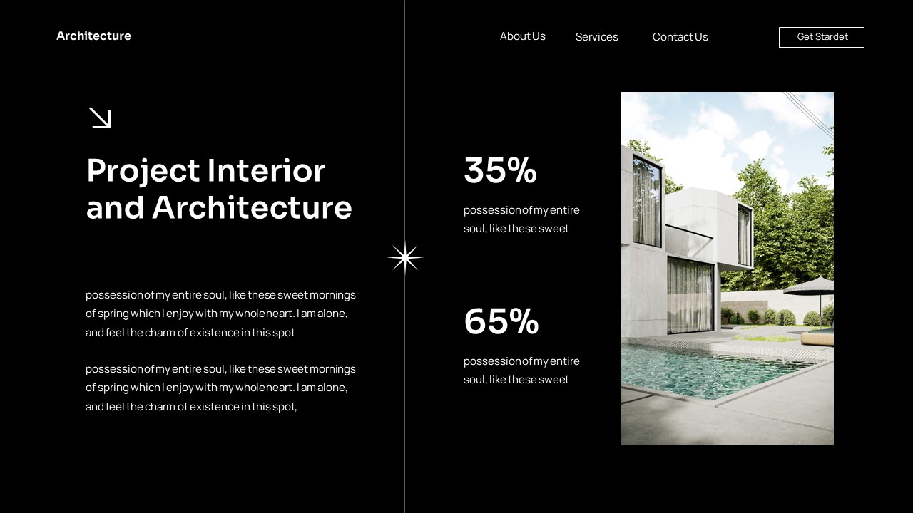Black Modern Architecture Keynote Template, Presentation Templates
