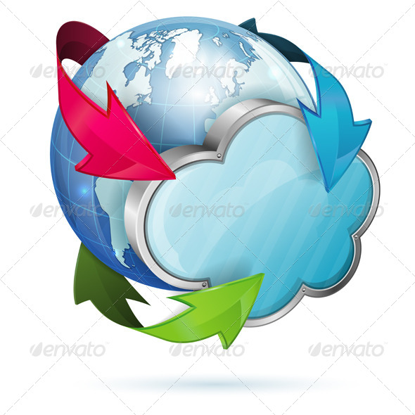 Global Access and Cloud Computing Concept - Computers Technology