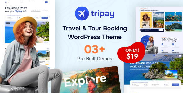 Tripay – Travel & Tour Booking WordPress Theme