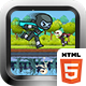 Ninja Run Up and Down HTML5 Running Game