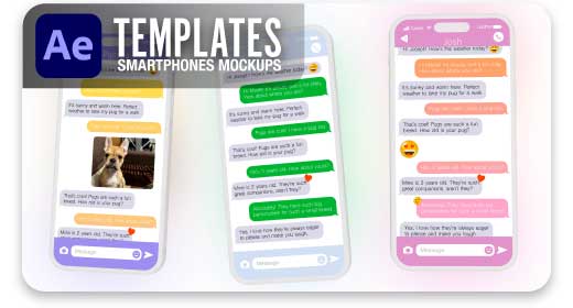 Smartphones Screen Mockups