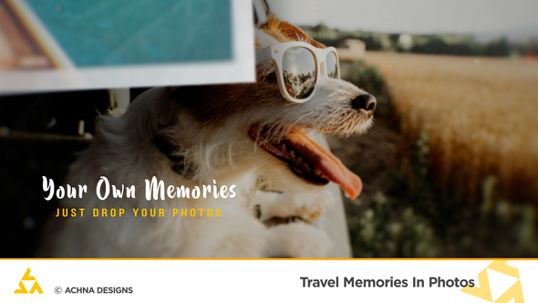 Travel Memories In Photos Video Displays template preview