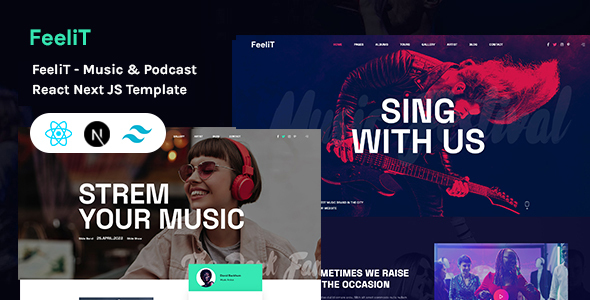 FeeliT - Music & Podcast React Next JS Template