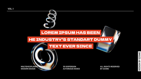 Dispersion Typography 3D | AE Titles template preview