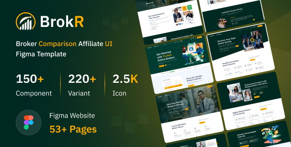 BrokR - Broker Comparison Figma website Template