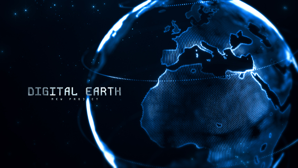 Digital Earth Premiere Pro template preview