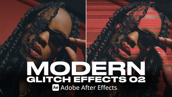 Modern Glitch Effect 02 Ae Elements template preview