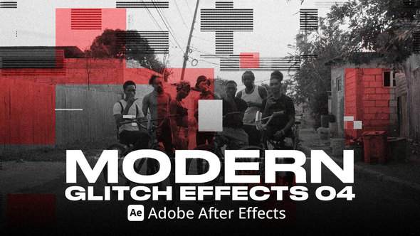 Modern Glitch Effect 04 Ae Elements template preview