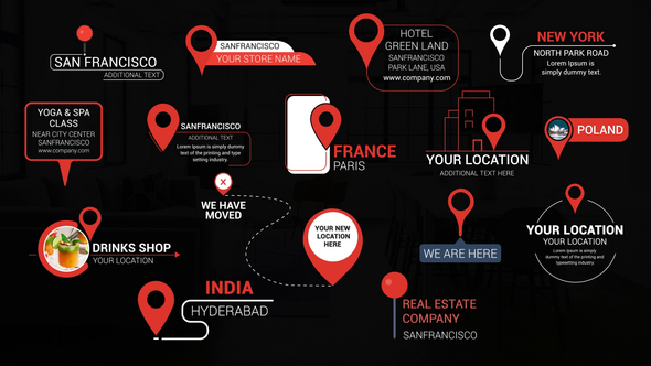 Location & Navigation Titles Elements template preview