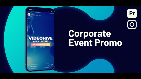 Vertical Event Promo Premiere Pro template preview