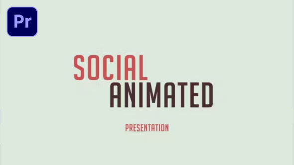 Social Animated Presentation Premiere Pro template preview