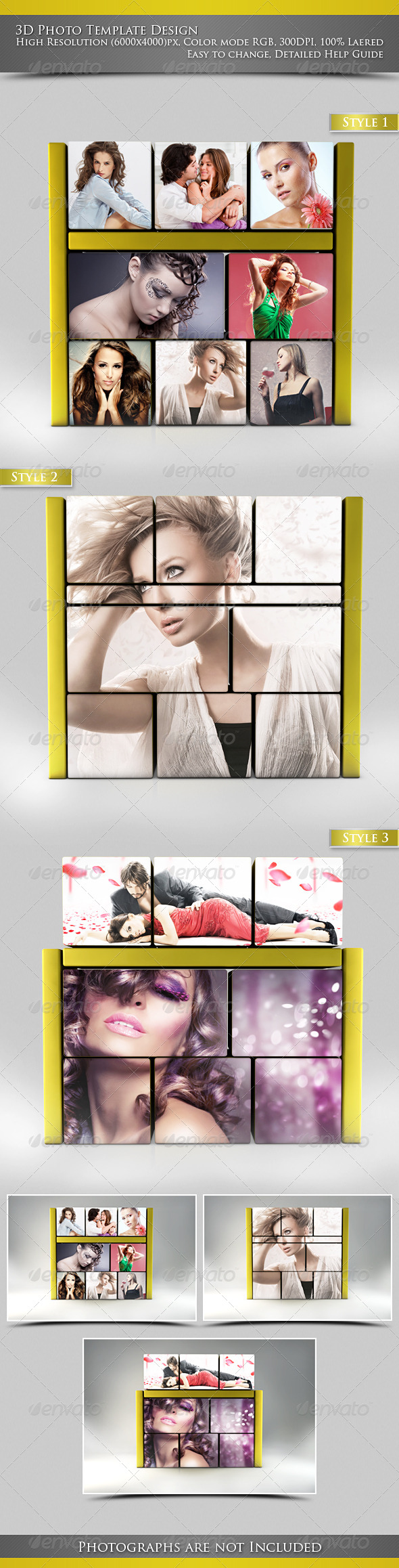 3D Photo Template Design - Miscellaneous Photo Templates