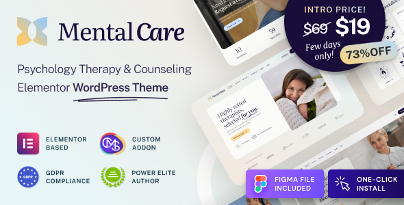 Mental Care – Therapy & Counseling Psychologist WordPress Theme