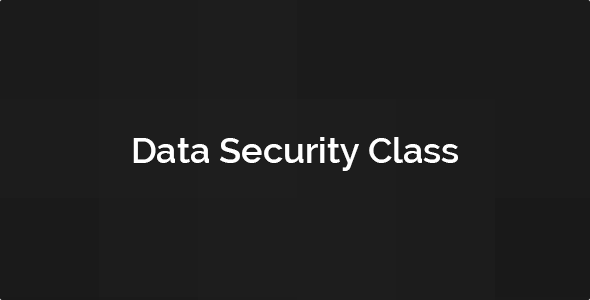 Data Security Class - CodeCanyon 88622