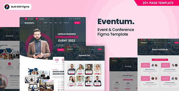 Eventum – Event & Conference Figma Template