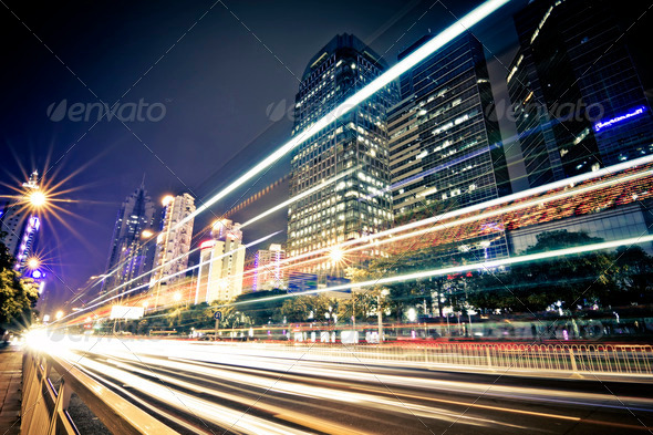 Fast moving cars - Stock Photo - Images