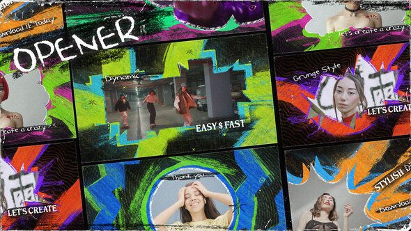 Grunge Brush Opener Openers template preview