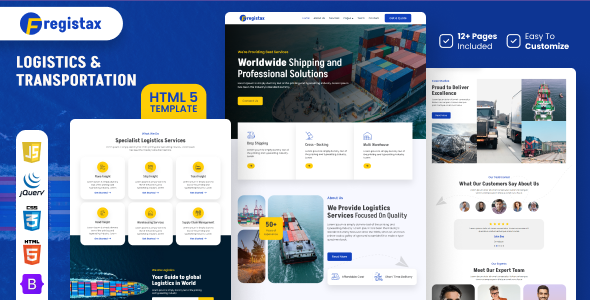 Fregistax – Cargo & Logistics HTML5 Template