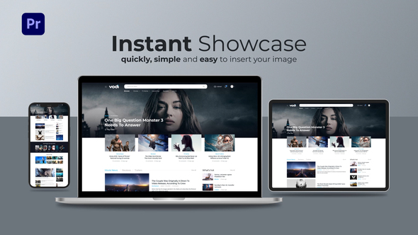 Clean Mockup Website Promo - MOGRT Template Premiere Pro template preview