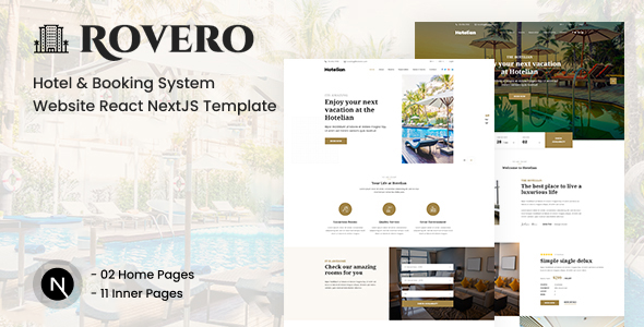 Rovero – Hotel & Booking Service React NextJS Template