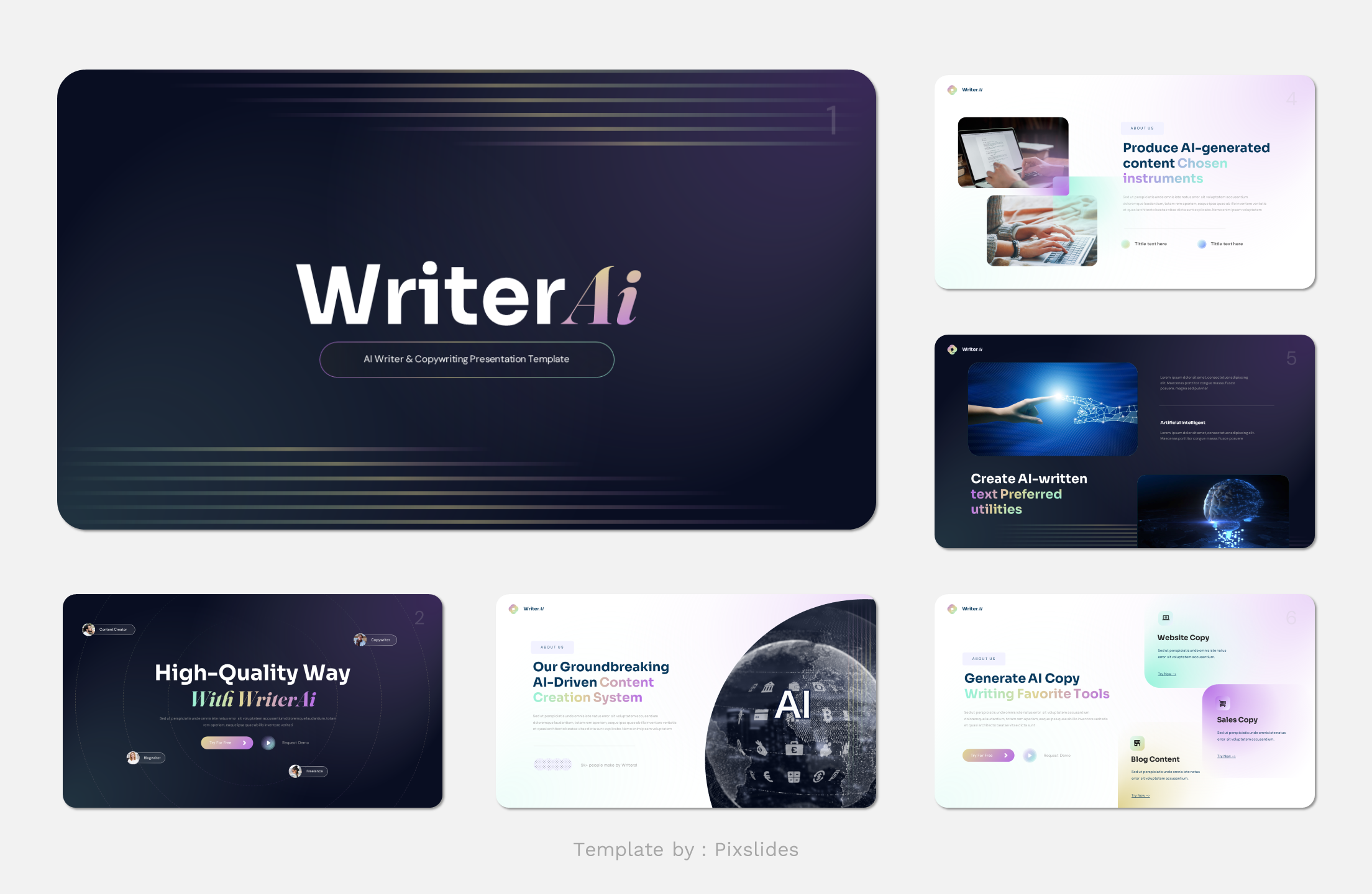 Writerly - AI Writer & Copywriting PowerPoint Presentation Template ...