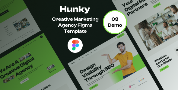 Hunky - Creative Marketing Agency Figma Template