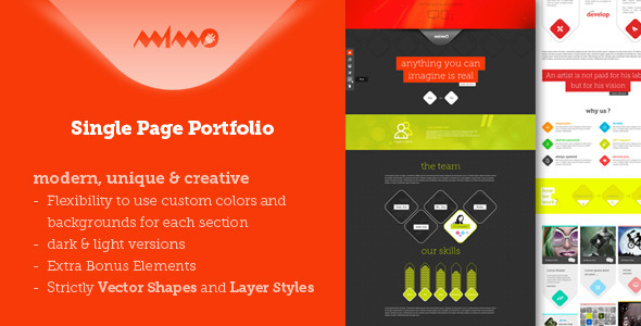 Mimo Single Page - ThemeForest 4275522