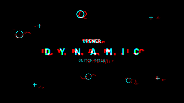 Glitch Titles Titles template preview