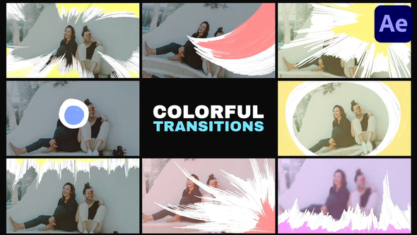 Stroke Colorful Transitions | After Effects Elements template preview