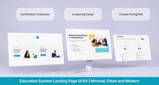 Education System Landing Page UI Kit