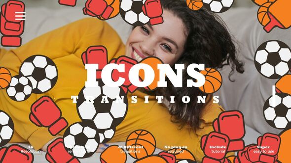 Icons Transitions Elements template preview