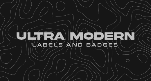 Ultra Modern Labels and Badges