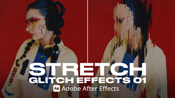 Stretch Glitch Effect 01 Ae Elements template preview