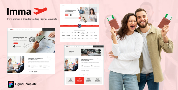 Imma - Immigration, Tour & Visa Consulting Services Website Figma Template