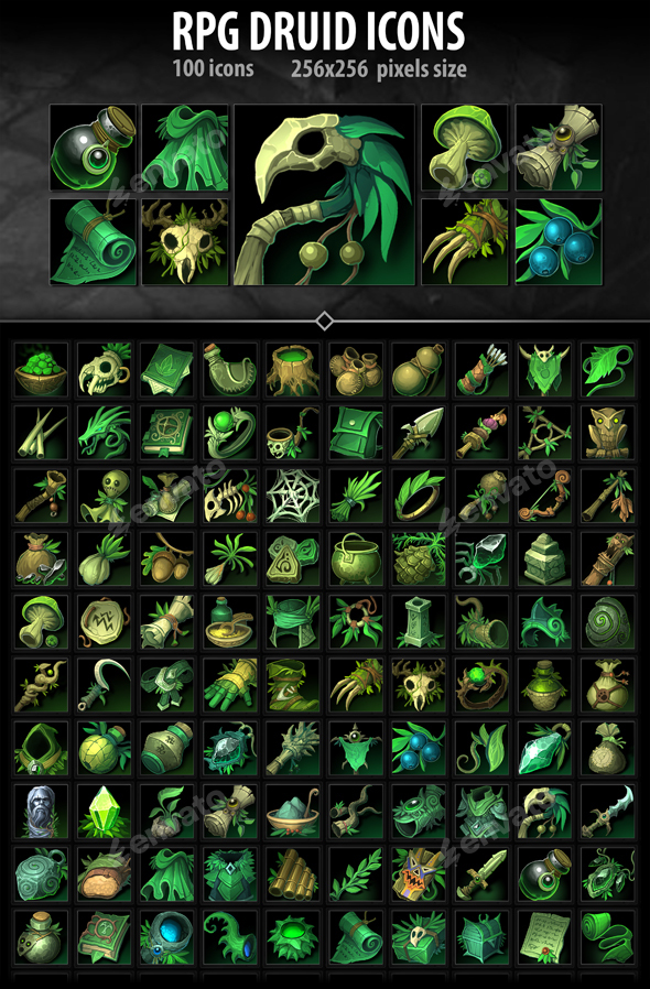 RPG Druid Icons