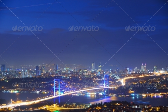 Istanbul Turkey Bosporus Bridge - Stock Photo - Images