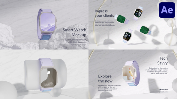 Smart Watch Mock Up for After Effects Openers template preview