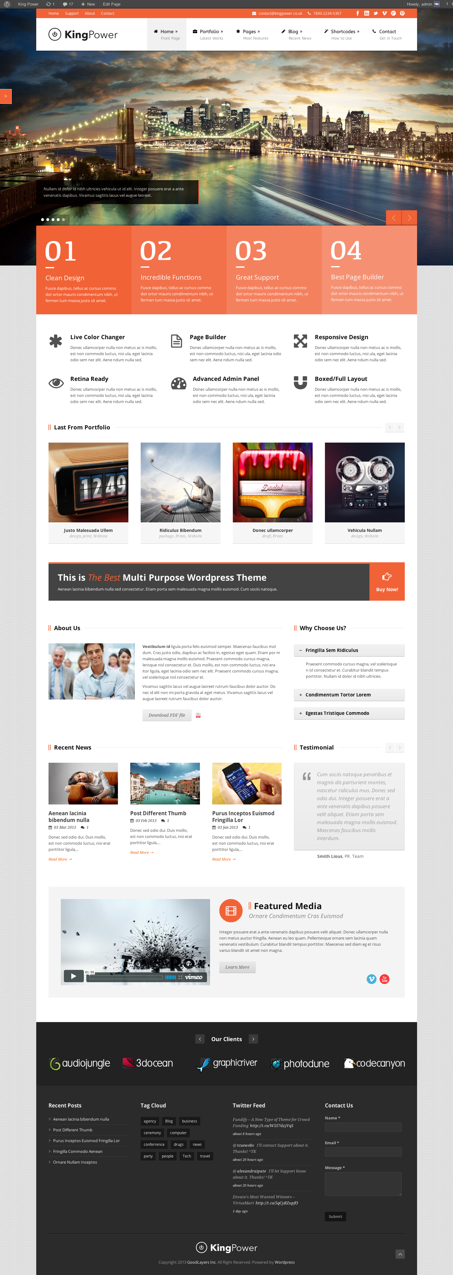 King Power - Retina Ready Multi-Purpose WordPress by GoodLayers ...