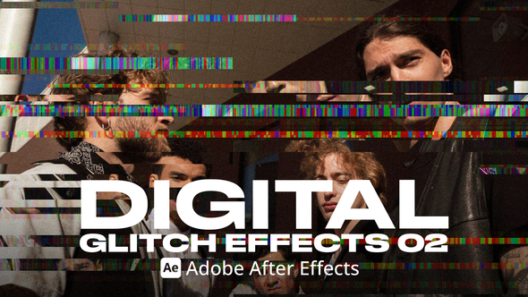 Digital Glitch Effect 02 Ae Elements template preview