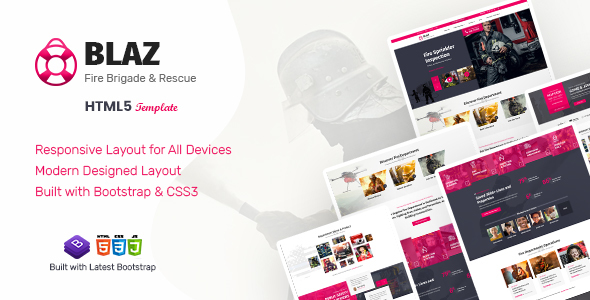 Blaz - Fire Brigade & Rescue HTML Template