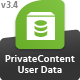 PrivateContent - User Data add-on