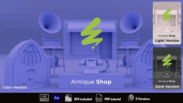 Antique Shop Intro Logo Stings template preview